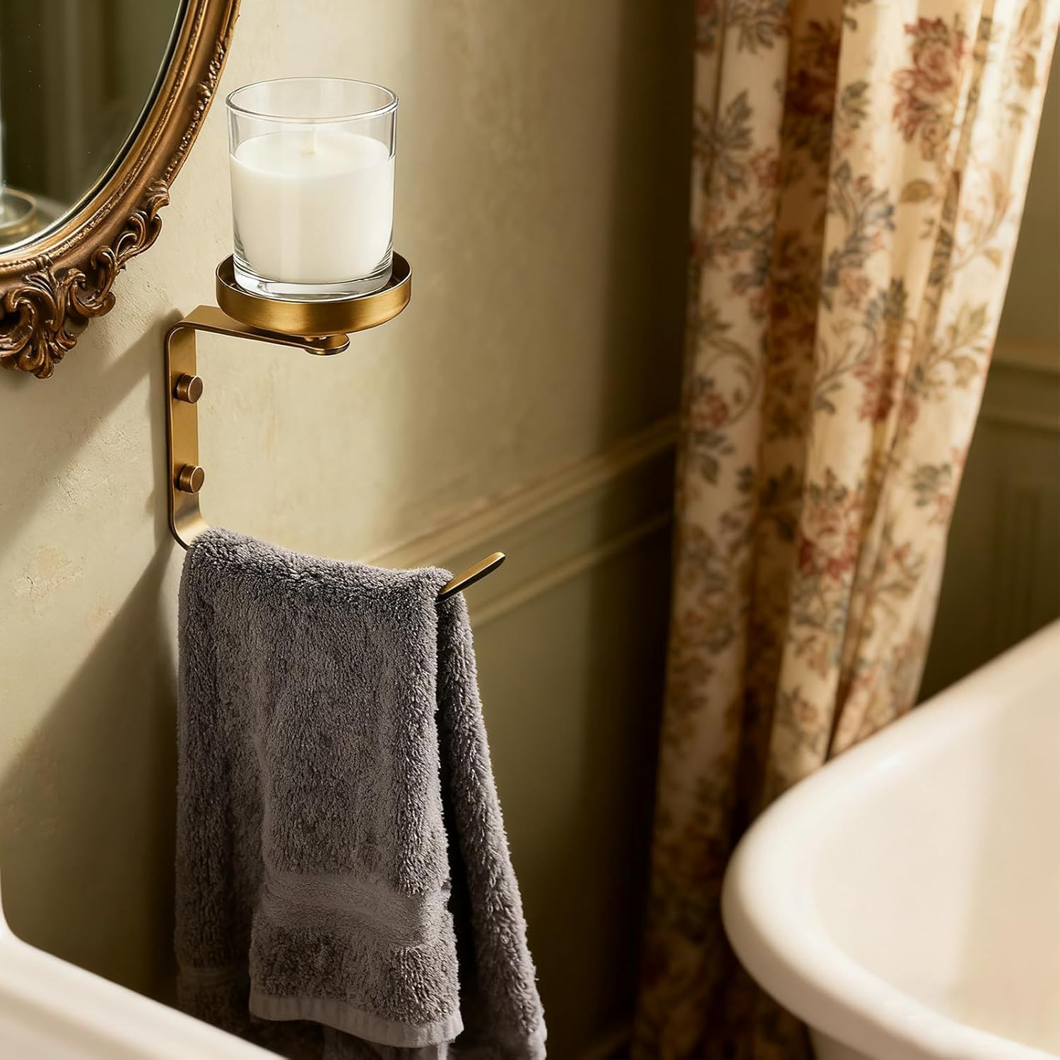 OTGFRF-Towel Racks for Bathroom, Hand Towel Holder with Wall Candle Holder, Wall Mounted Antique ... | Walmart (US)