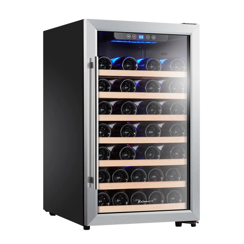 50 Bottle Single Zone Freestanding Wine Refrigerator | Wayfair North America