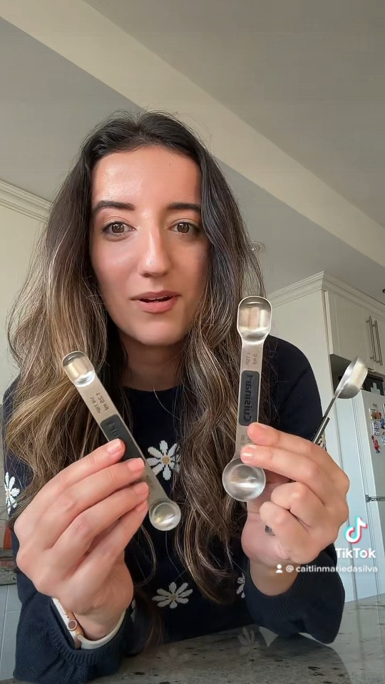 these measuring spoons are a bakers dream!! dual ended for measuring dry and wet ingredients PLUS all the spoons stay together with a magnet 🙌

#LTKhome #LTKGiftGuide