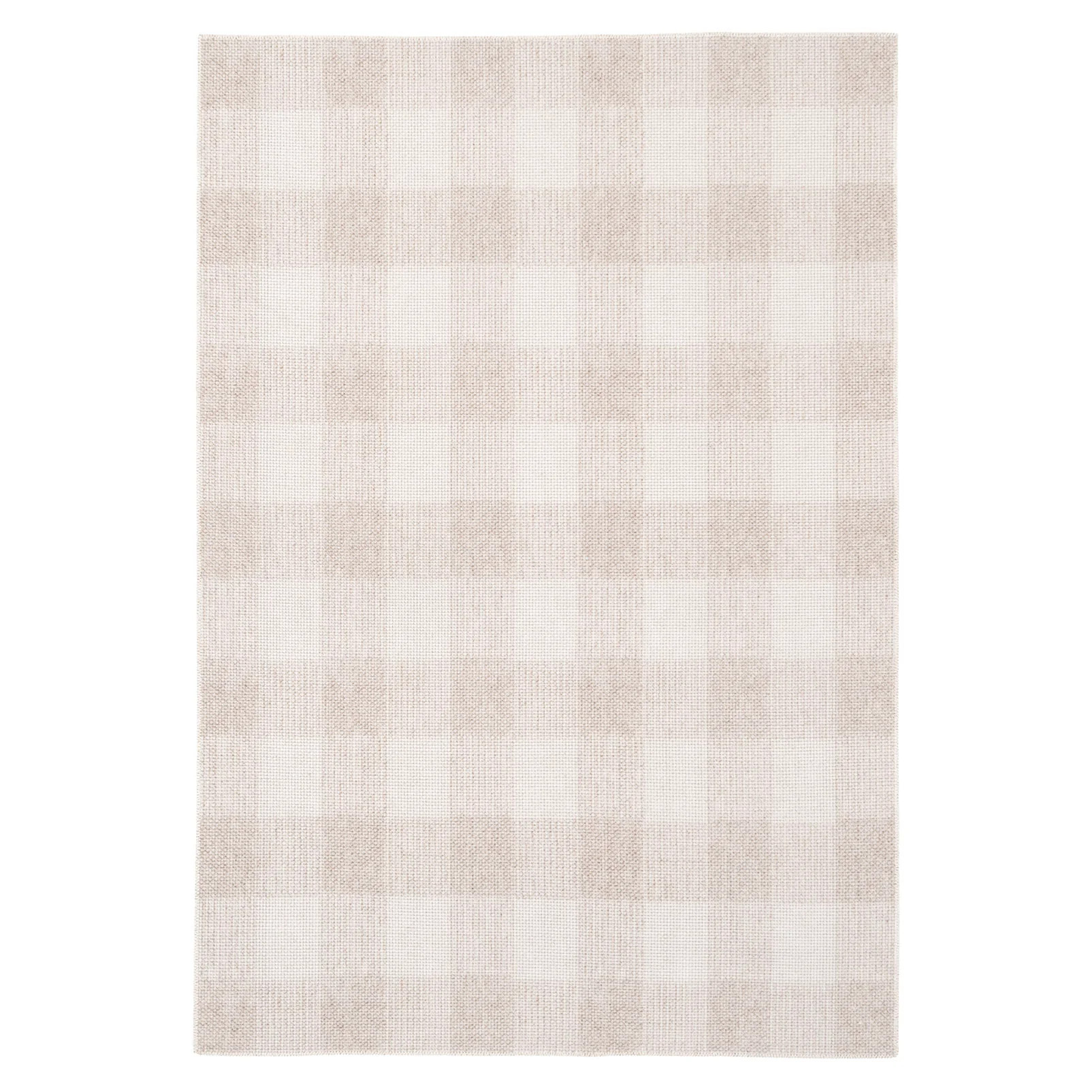 Beige Washable Checker Style Rug - Magda |Living Room Rugs | Kukoon Rugs Online | Kukoon Rugs