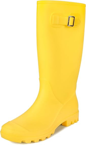 DKSUKO Women's Tall Rain Boots Garden Boots Waterproof Wellington Boots | Amazon (US)