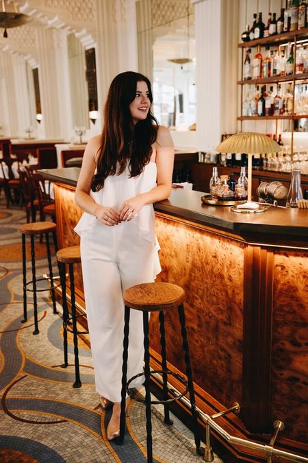 White jumpsuit. Perfect for the holidays or the bride to be! 

#LTKwedding #LTKunder100 #LTKHoliday