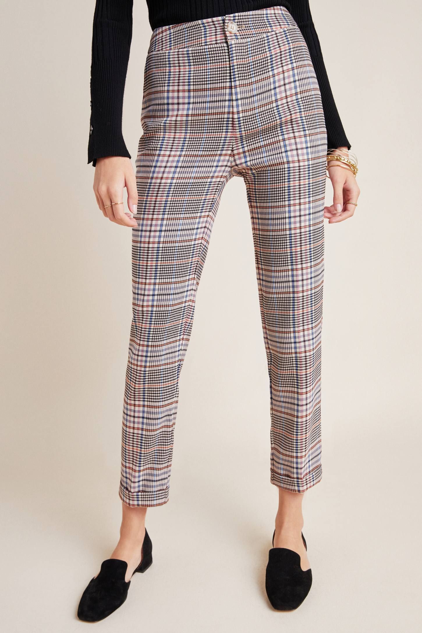 Malcolm Plaid Tapered Trousers | Anthropologie (US)
