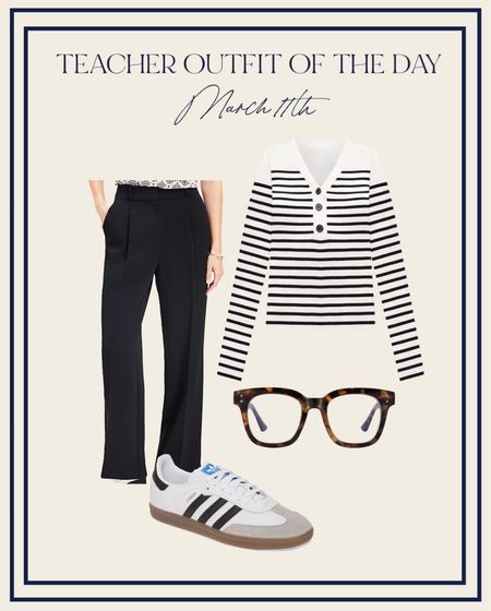 Teacher style: Monday March 11th! Loving these pants especially because they come in petite (I wear a 2P) ❤️

#LTKfindsunder100 #LTKshoecrush #LTKworkwear