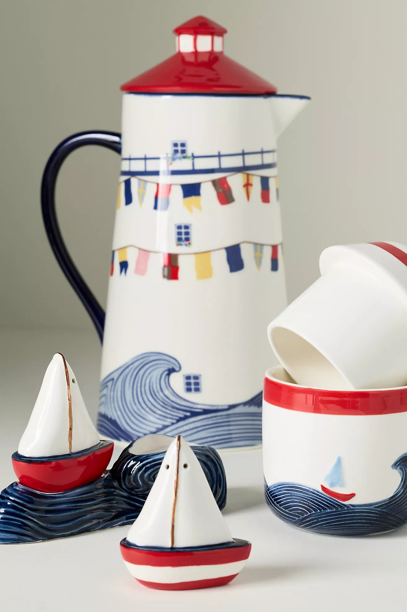 Maritime Stoneware Butter Crock | Anthropologie (US)