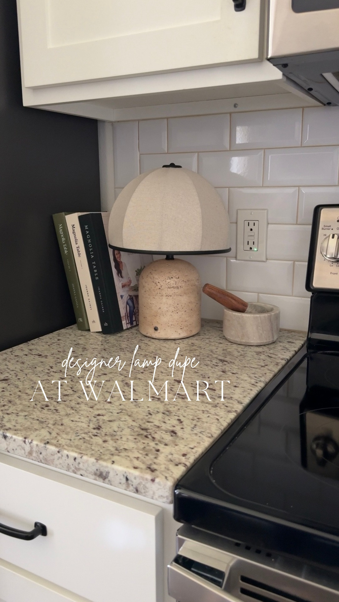 This Walmart lamp has the designer look without the designer price 🤎 I love the sculptural stone-look base, oversized linen shade, and how effortlessly it elevates this little corner. Such a good high-end look for less!

#LTKHome