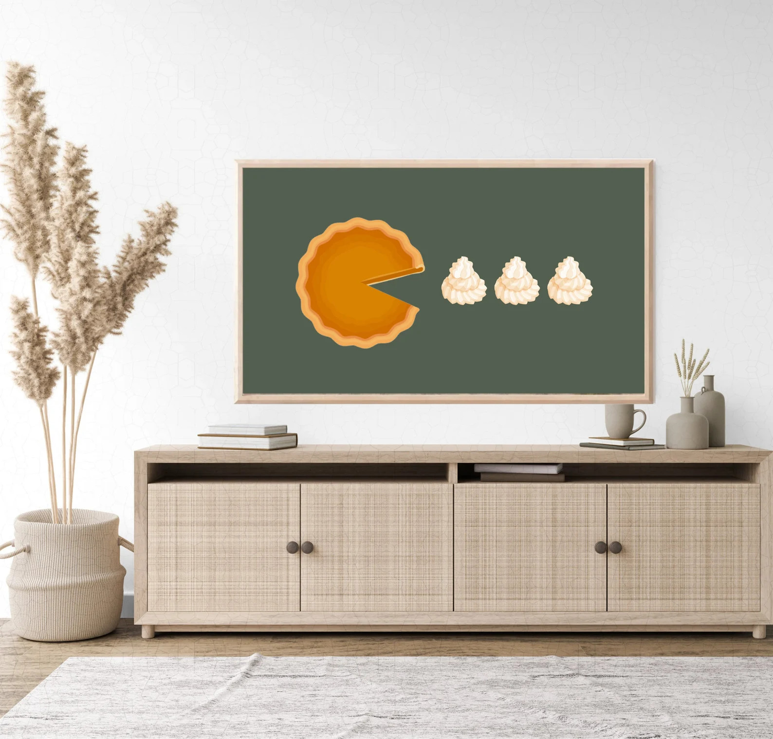 Samsung Frame TV Art Thanksgiving Frame TV Art Pie Pacman - Etsy | Etsy (US)