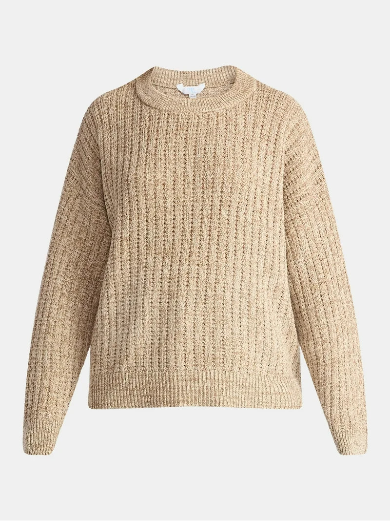 Time and Tru Women's and Women’s Plus Textured Stitch Sweater, Midweight, Sizes XS-4X | Walmart (US)