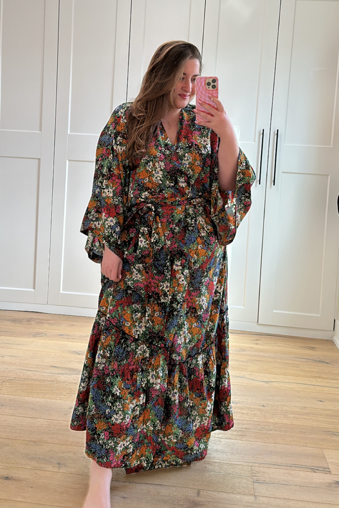 Plus size floral print sleep robe 

Wearing 3X - 2X could’ve worked! 

#LTKcurves