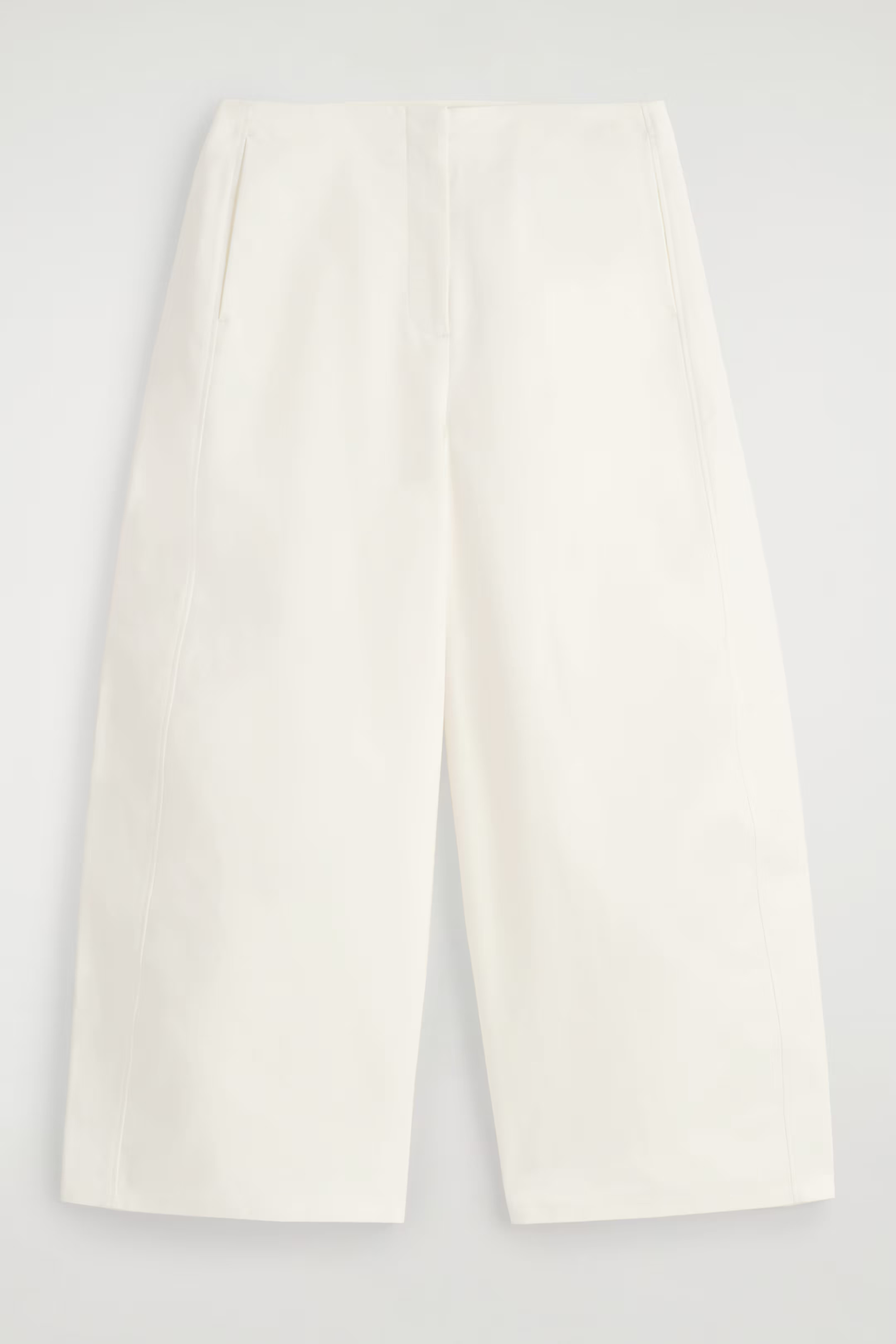 CROPPED BARREL-LEG COTTON PANTS - WHITE | COS | COS (EU)