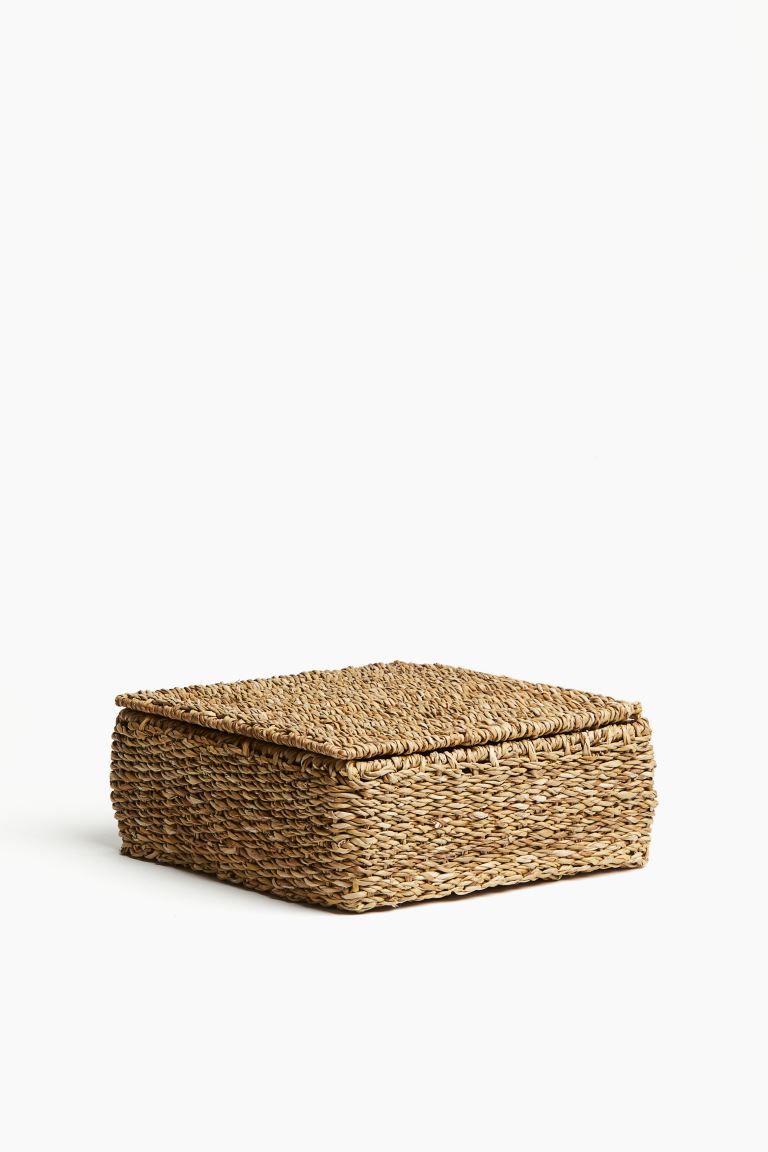 Seagrass Storage Basket with Dividers - Beige - Home All | H&M US | H&M (US + CA)