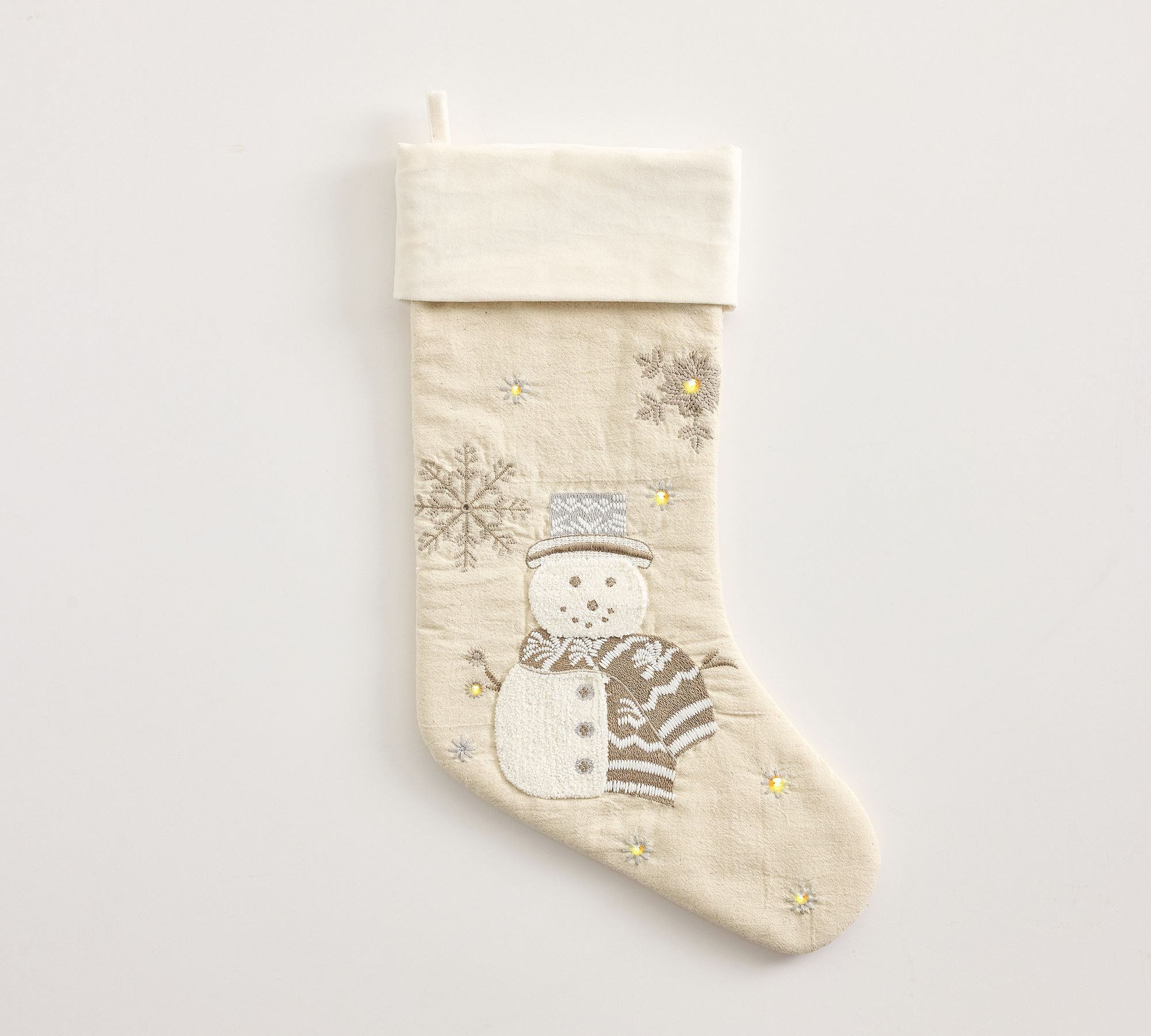 Lit Embellished Stocking | Pottery Barn CA