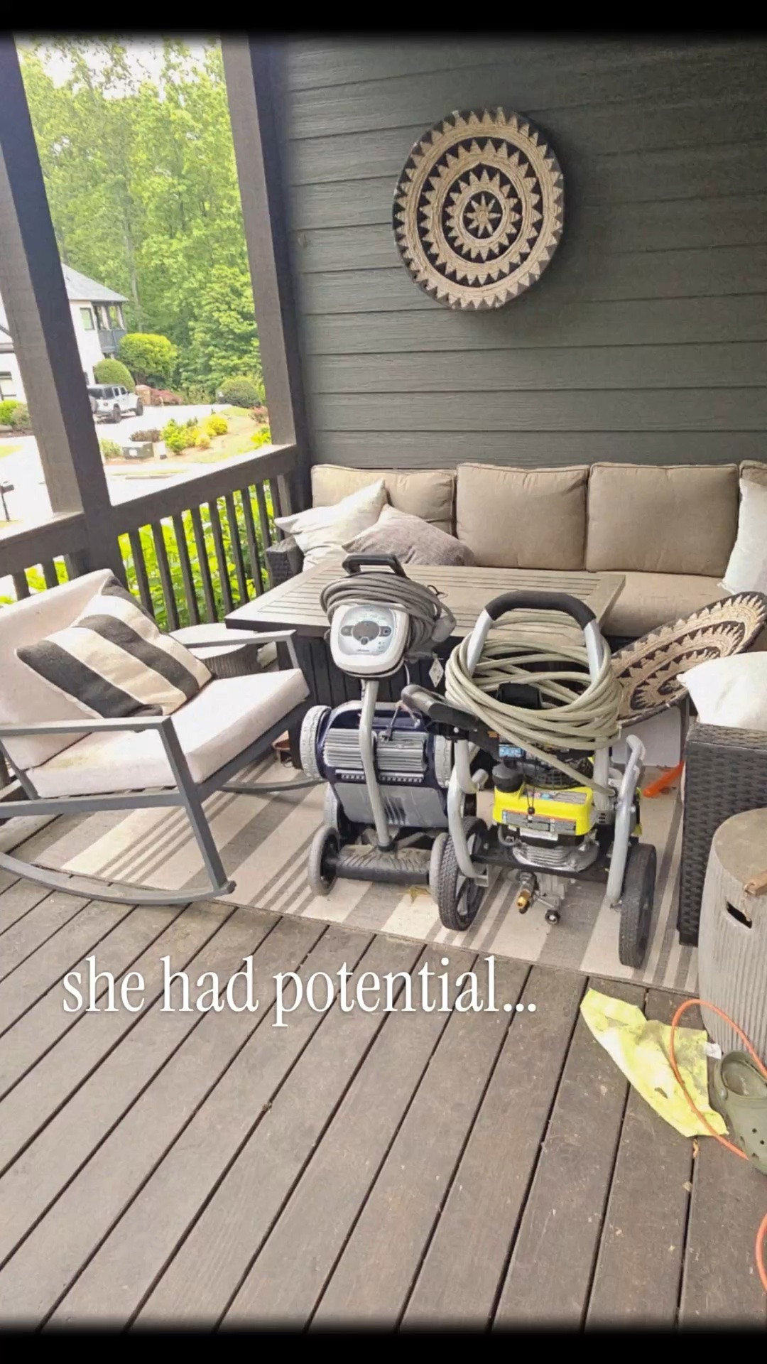 This outdoor living glow-up has me so ready for the season! Opting for a conversation setup instead of a sofa/sectional was the best call ever. And, we went with a budget friendly tv in lieu of an outdoor tv since I’d read in Reddit threads these have held up nicely outdoors. Fingers crossed! Patio backyard back deck porch patio furniture

#LTKSeasonal #LTKHome