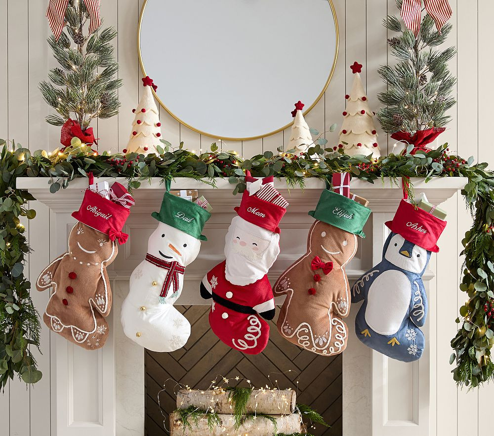 Shaped Velvet Christmas Stocking Collection | Pottery Barn Kids