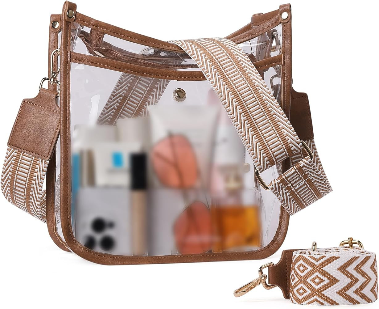 CLUCI Clear Crossbody Purse Bag Clear Bag Stadium Approved Clear Purse For Women Stadium With Two... | Amazon (US)