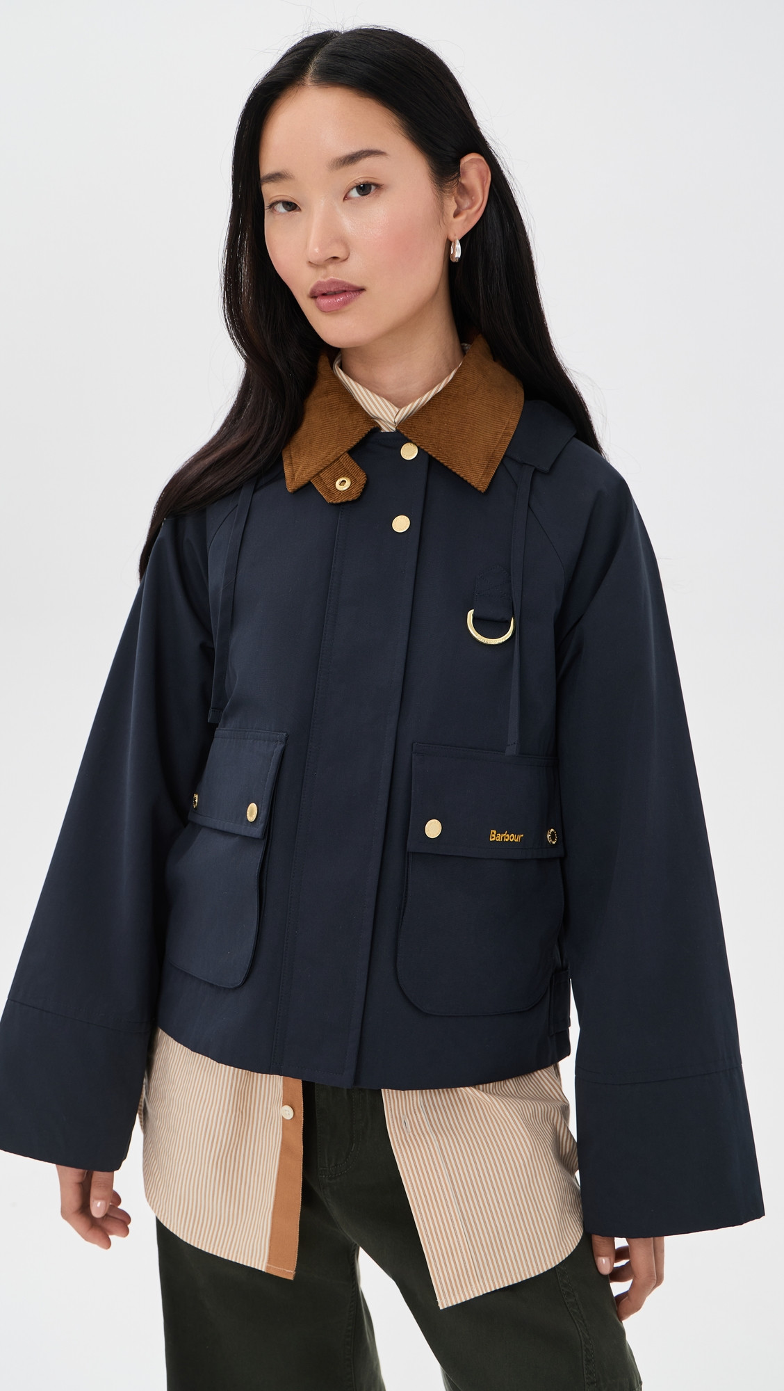 Barbour Barbour Terrington Showerproof Jacket Dark Navy/Shadow Classic 4 | Shopbop