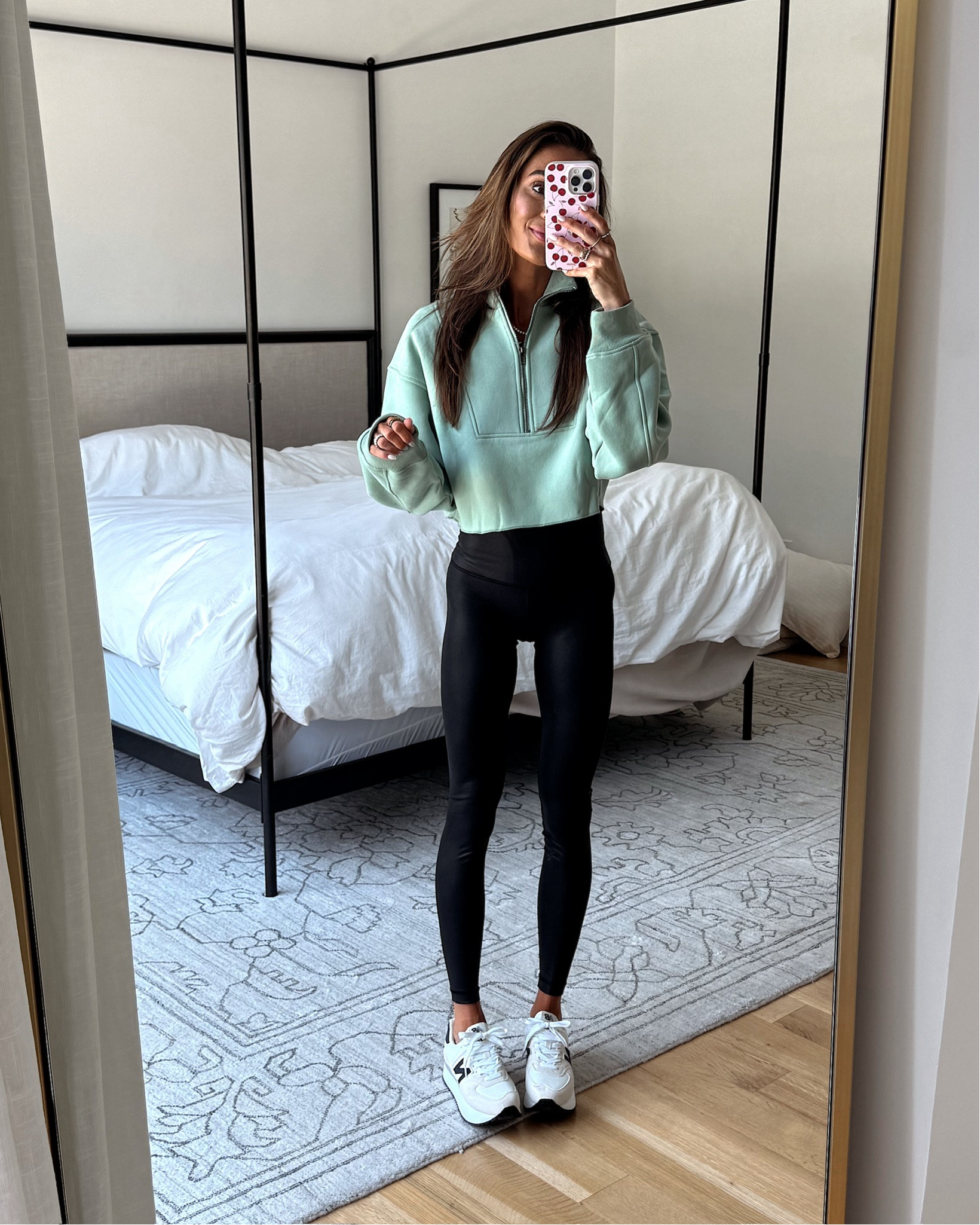 also got the cropped zip up in this adorable pistachio color! 💚 on sale today! 🙌🏻 wearing size small 

#LTKxVICI #LTKSaleAlert