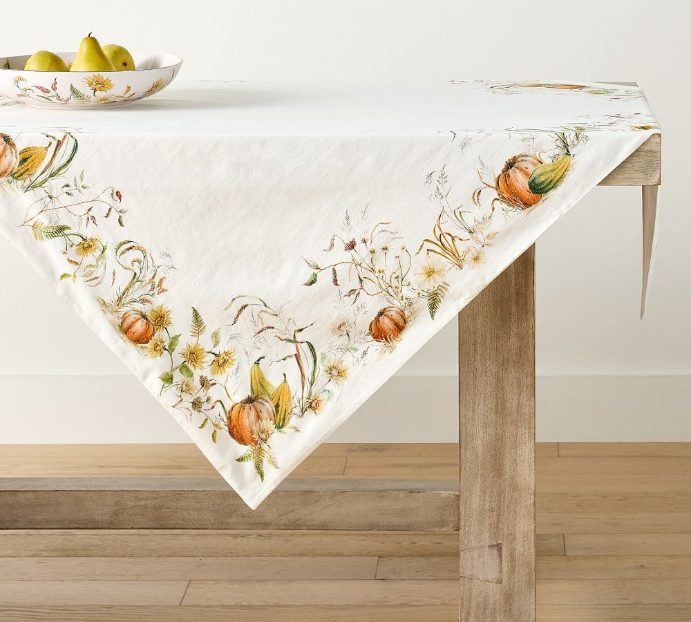 Bedford Harvest Cotton/Linen Table Throw - Multi | Pottery Barn (US)