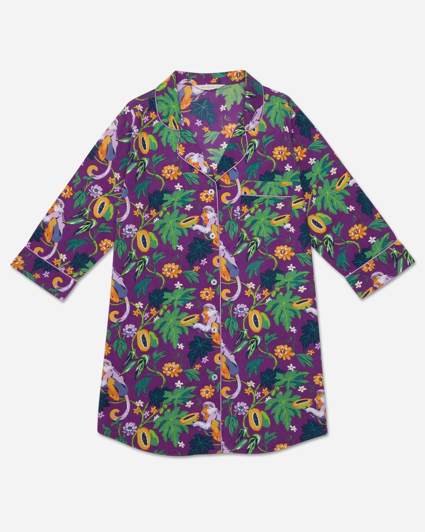 Papaya Paradise - Sleep Shirt - Violet | Printfresh