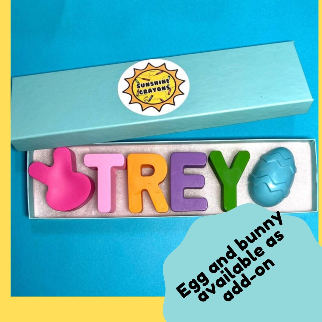 Personalized Easter Name Crayons Gift Set- Crayon Name Set - Custom Alphabet Name Crayons in a Gi... | Etsy (US)