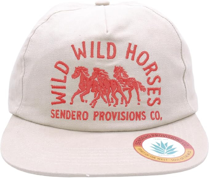 Sendero Provisions Co. Wild Wild Horses Snapback Hat - Tan/Orange | Embroidered Design, Adjustabl... | Amazon (US)