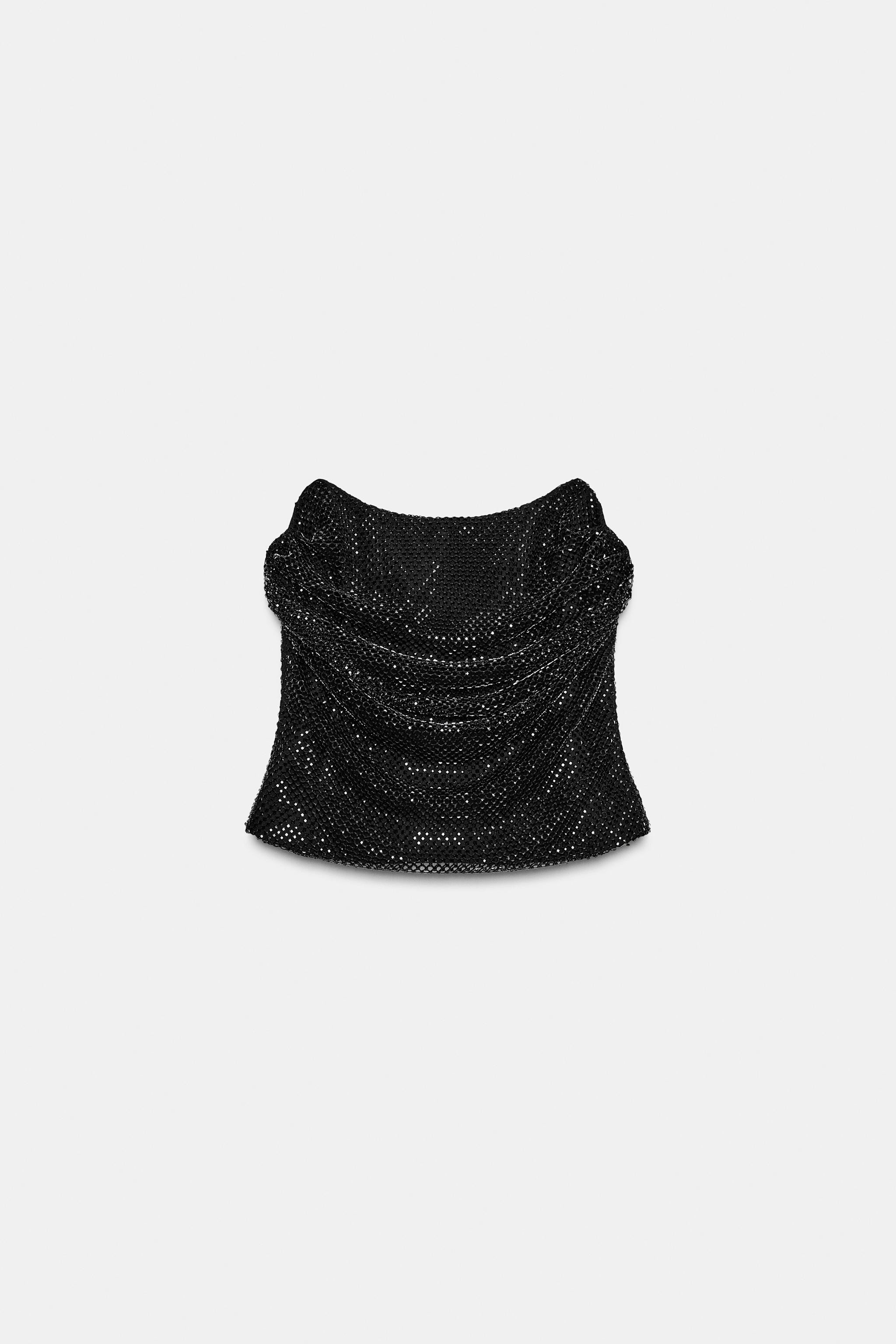 BEADED MESH TOP | Zara US