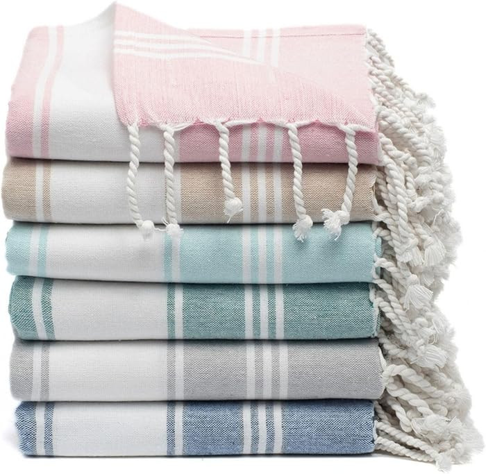 Cotton Turkish Beach Towel with Towels Oversized 36"x72" Pool Absorbent Extra Large Quick Dry San... | Amazon (US)