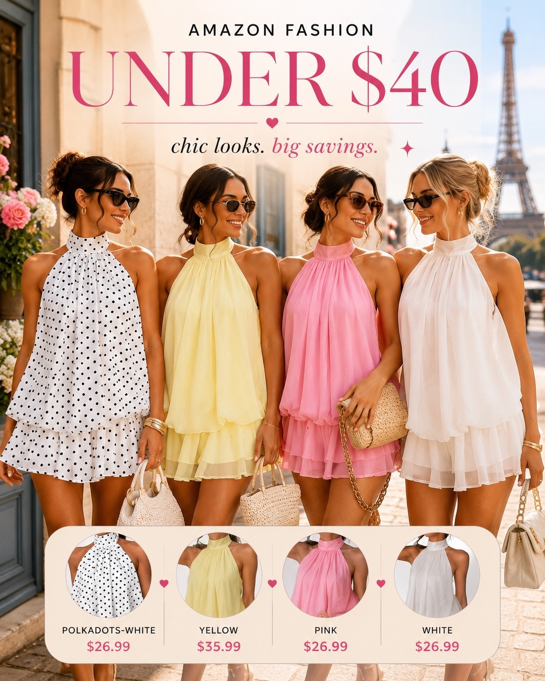 Looking for affordable summer dresses that look designer? These Amazon fashion finds are all under $40 and perfect for vacations, brunch dates, bridal showers, summer parties, and everyday chic style. Featuring feminine silhouettes, halter neck dresses, French girl fashion inspiration, and trendy pastel colors, these budget-friendly Amazon dresses are the ultimate warm-weather wardrobe update. #AmazonFashion #SummerDresses #AffordableStyle #FrenchGirlFashion #VacationOutfits #LTKFashion #AmazonFinds #FashionDeals #Under40Fashion #SummerStyle