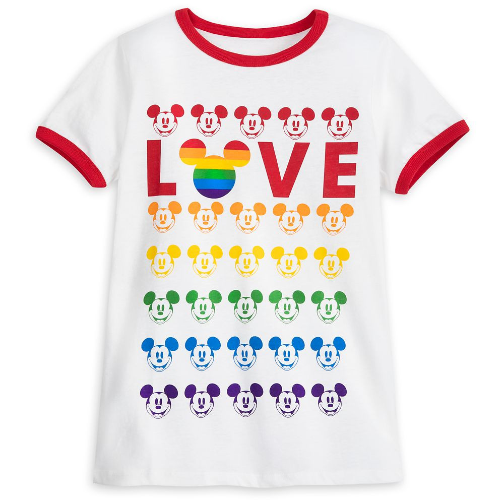 Mickey Mouse Ringer T-Shirt for Kids – Rainbow Disney Collection | Disney Store