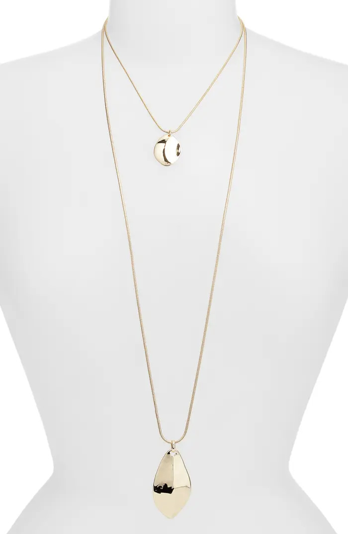Layered Organic Teardrop Necklace | Nordstrom