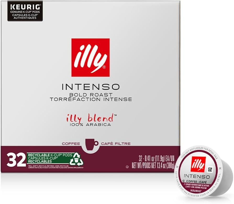 Illy Coffee K Cups - Coffee Pods For Keurig Coffee Maker – Intenso Dark Roast – Notes of Coco... | Amazon (US)
