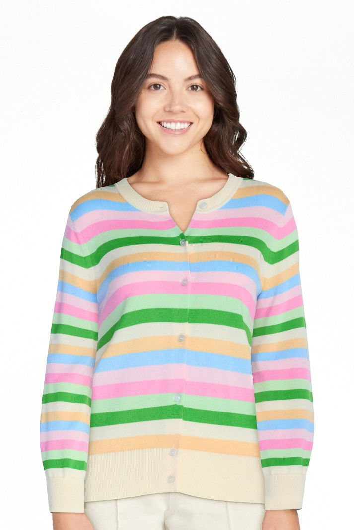 Free Assembly Women's and Women's Plus Solid, Stripe, & Print Classic Cozy Yarn Cardigan Sweater,... | Walmart (US)