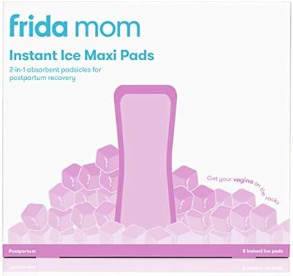 Frida Mom 2-in-1 Postpartum Absorbent Postpartum Perineal Ice Maxi Pads | Instant Cold Therapy Pa... | Amazon (US)