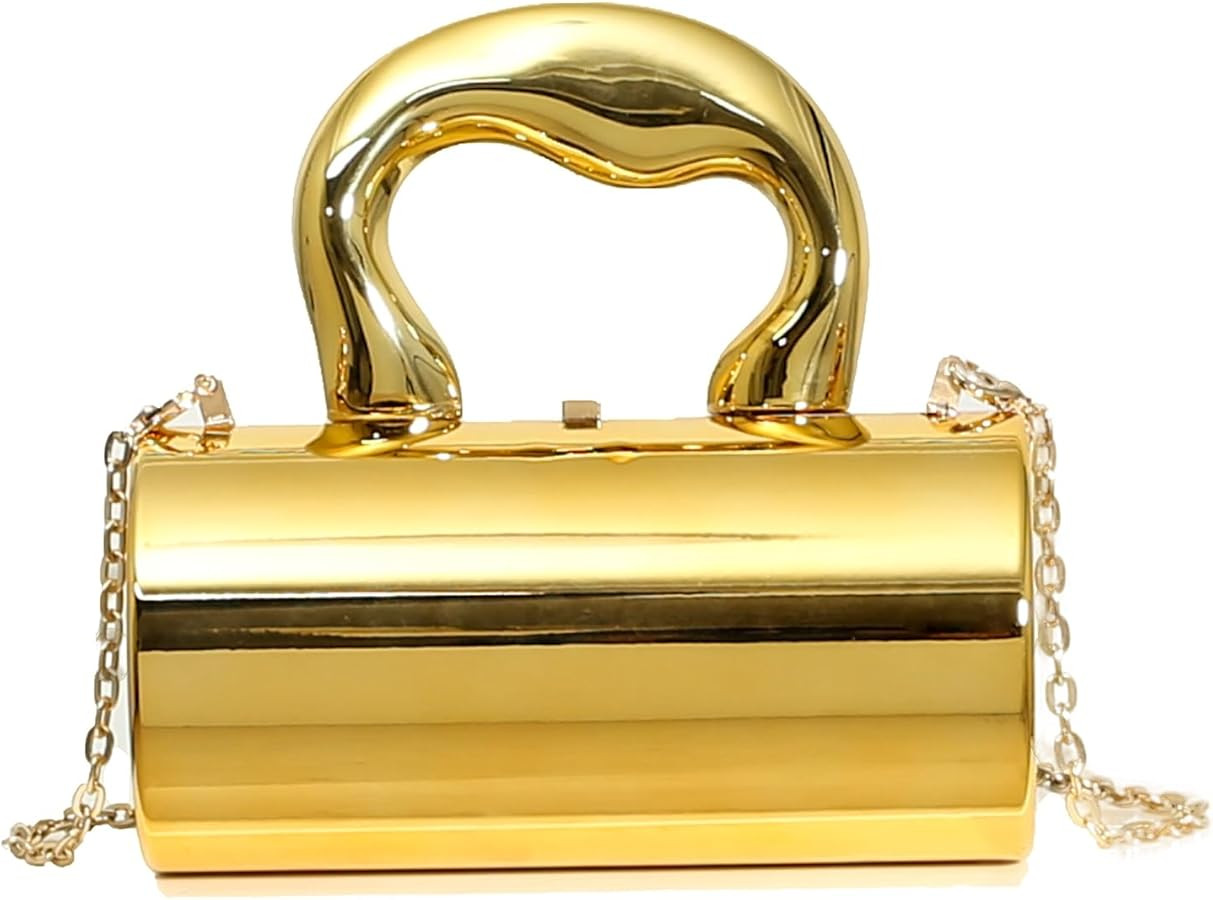 Gold Purse, Clutch Purses for Women, Acrylic Clutch Y2k Purse Satchel Crossbody Bags Women's Even... | Amazon (US)