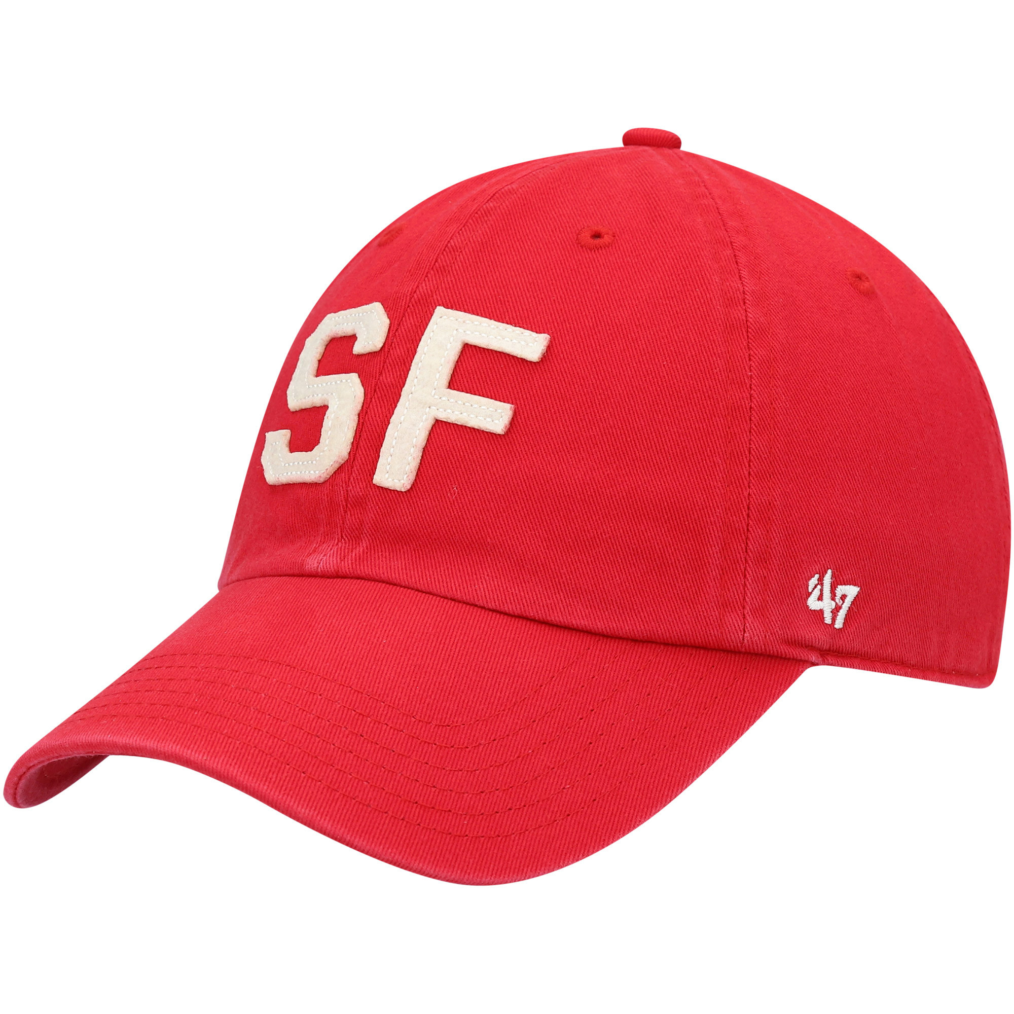 Women's '47 Scarlet San Francisco 49ers Finley Clean Up Adjustable Hat | Fanatics