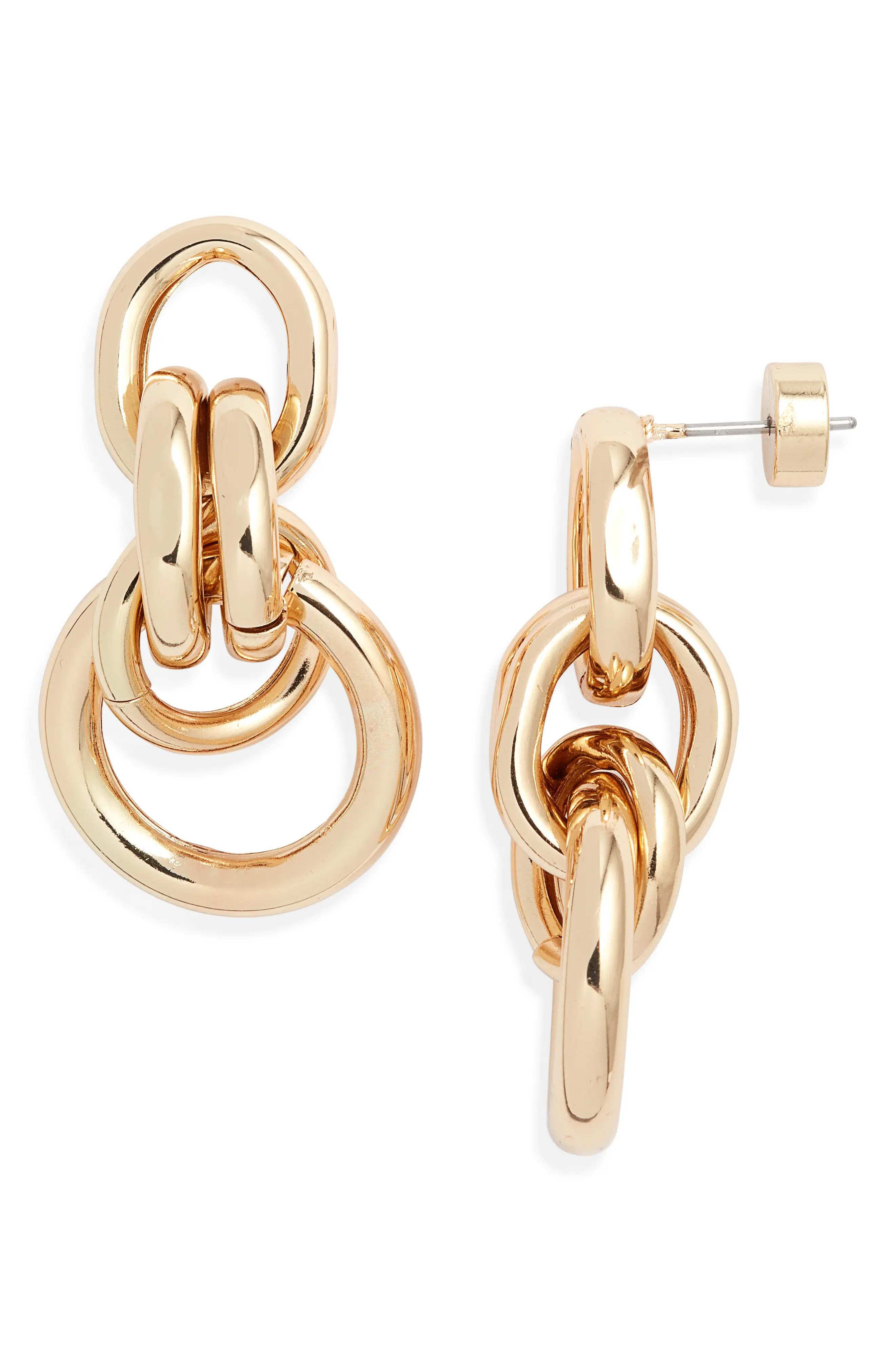 Double Circle Front Hoop Earrings (Women) | Nordstrom | Nordstrom