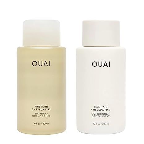 OUAI Fine Shampoo + Conditioner Set - Bring Fine Hair to the Next Level with Keratin & Biotin - D... | Amazon (US)