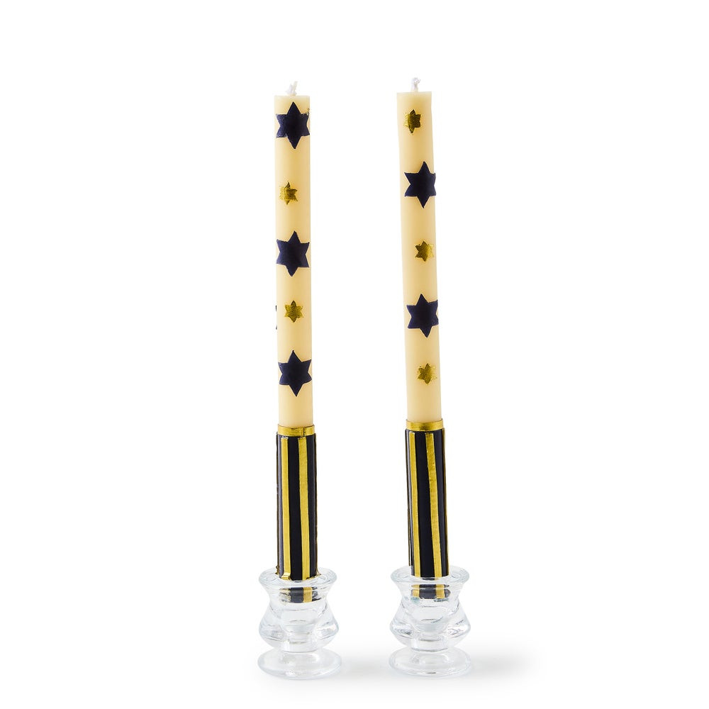 Judaica Dinner Candles, Set of 2 | MacKenzie-Childs