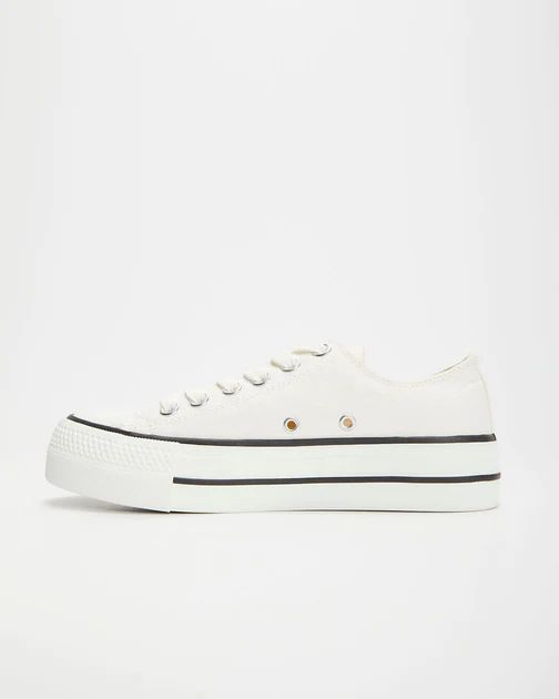 Lizzy Lace Up Sneakers - White | VICI Collection
