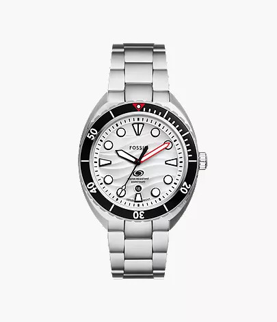 Breaker Three-Hand Date Stainless Steel Watch | Fossil (US)