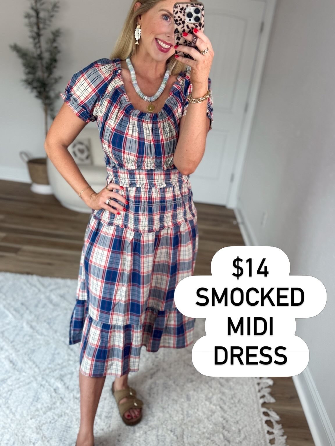 Red white and blue midi dress on sale

#LTKSaleAlert