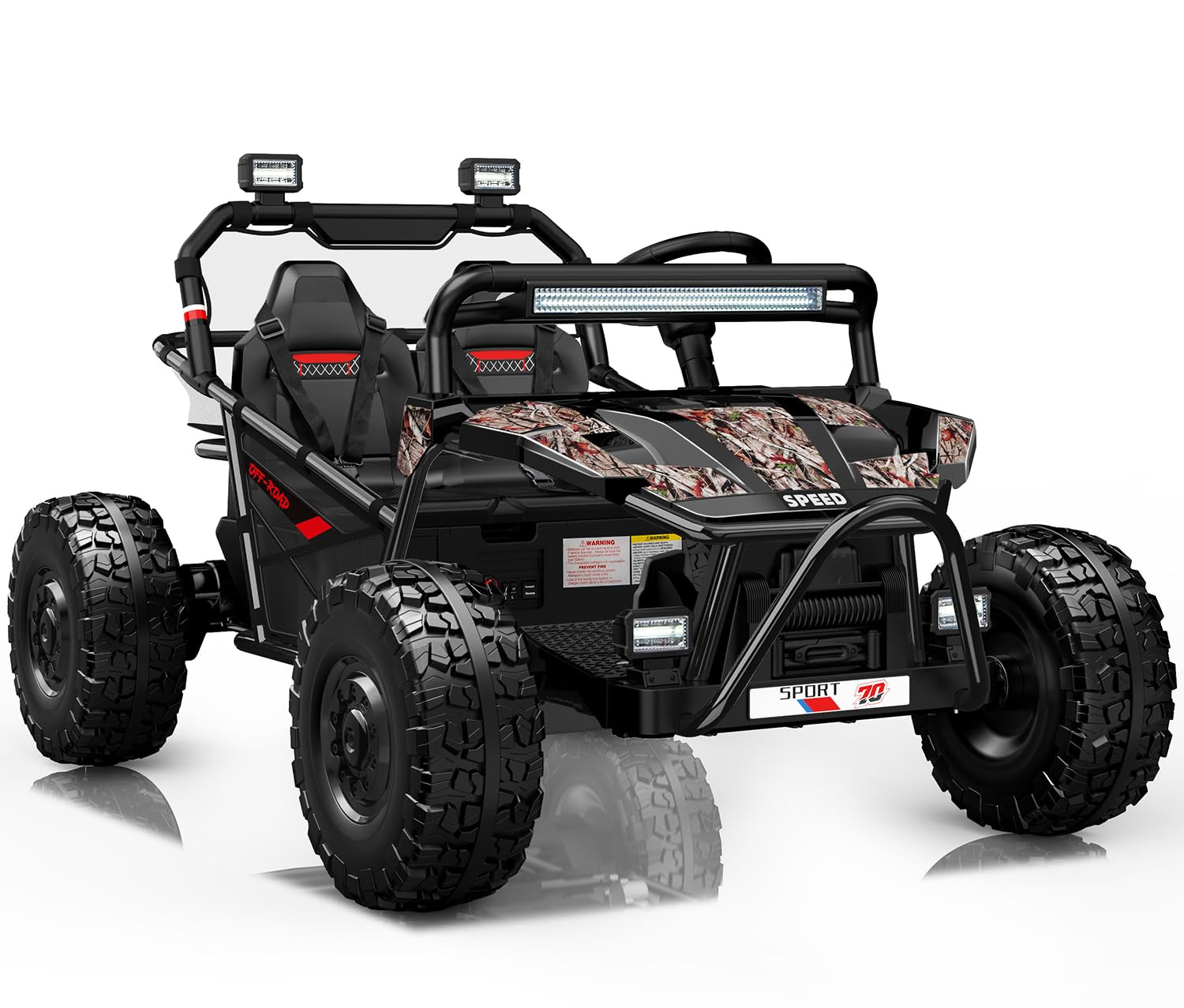 First Ride On 36V Kids Ride On UTV, 2-Seater 400W Electric Car for Kids 6+, 5-8 MPH Speed, 14" EV... | Amazon (US)