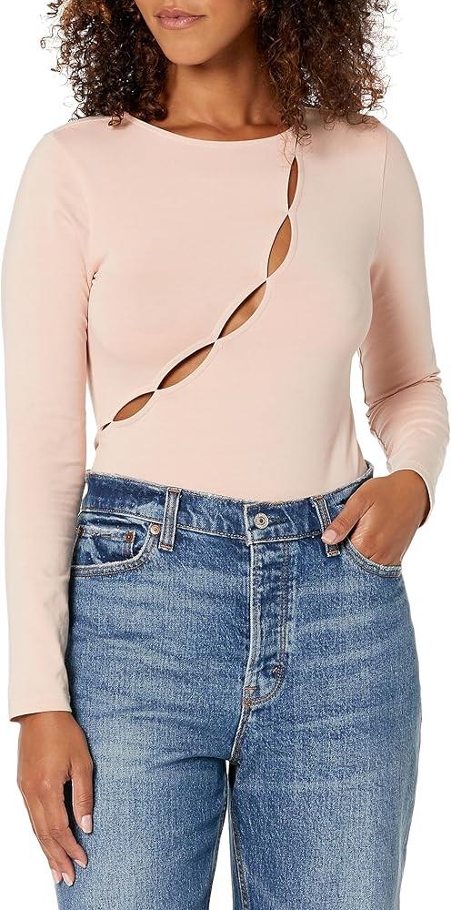 The Drop womens Antique Rose Front Cutout Bodysuit By @Kelclight | Amazon (US)