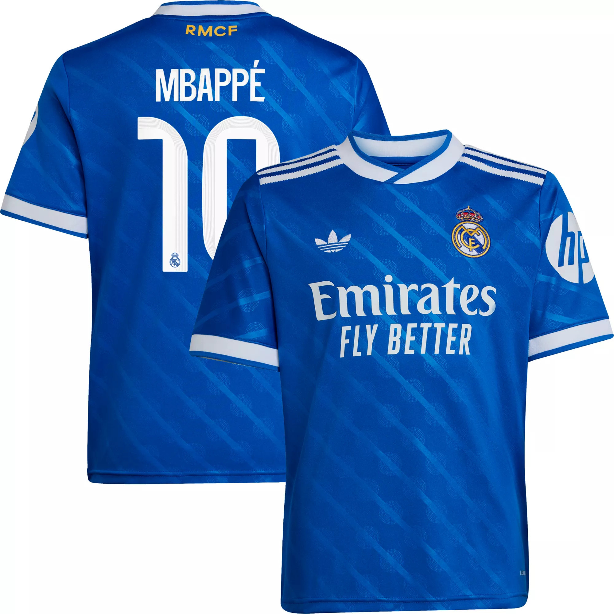 adidas Youth 2025 Real Madrid Kylian Mbappé #10 Blue Third Replica Jersey, Small | DICK'S Sporting Goods
