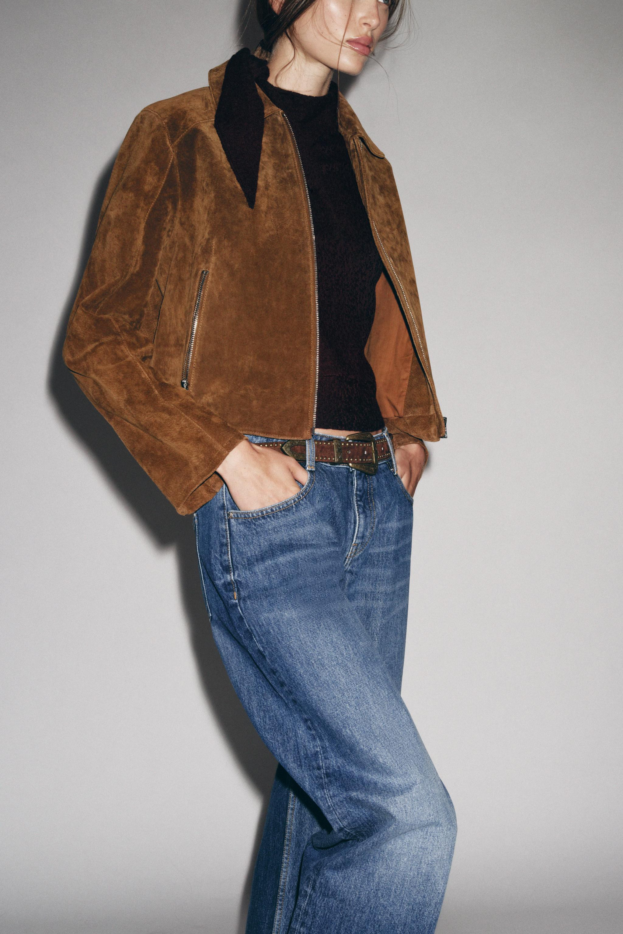 100% LEATHER SHORT JACKET | Zara US