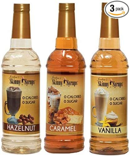 Jordans Skinny Syrups Sugar Free Coffee Lovers Trio Vanilla, Hazelnut, and Caramel, Gluten Free, ... | Amazon (US)