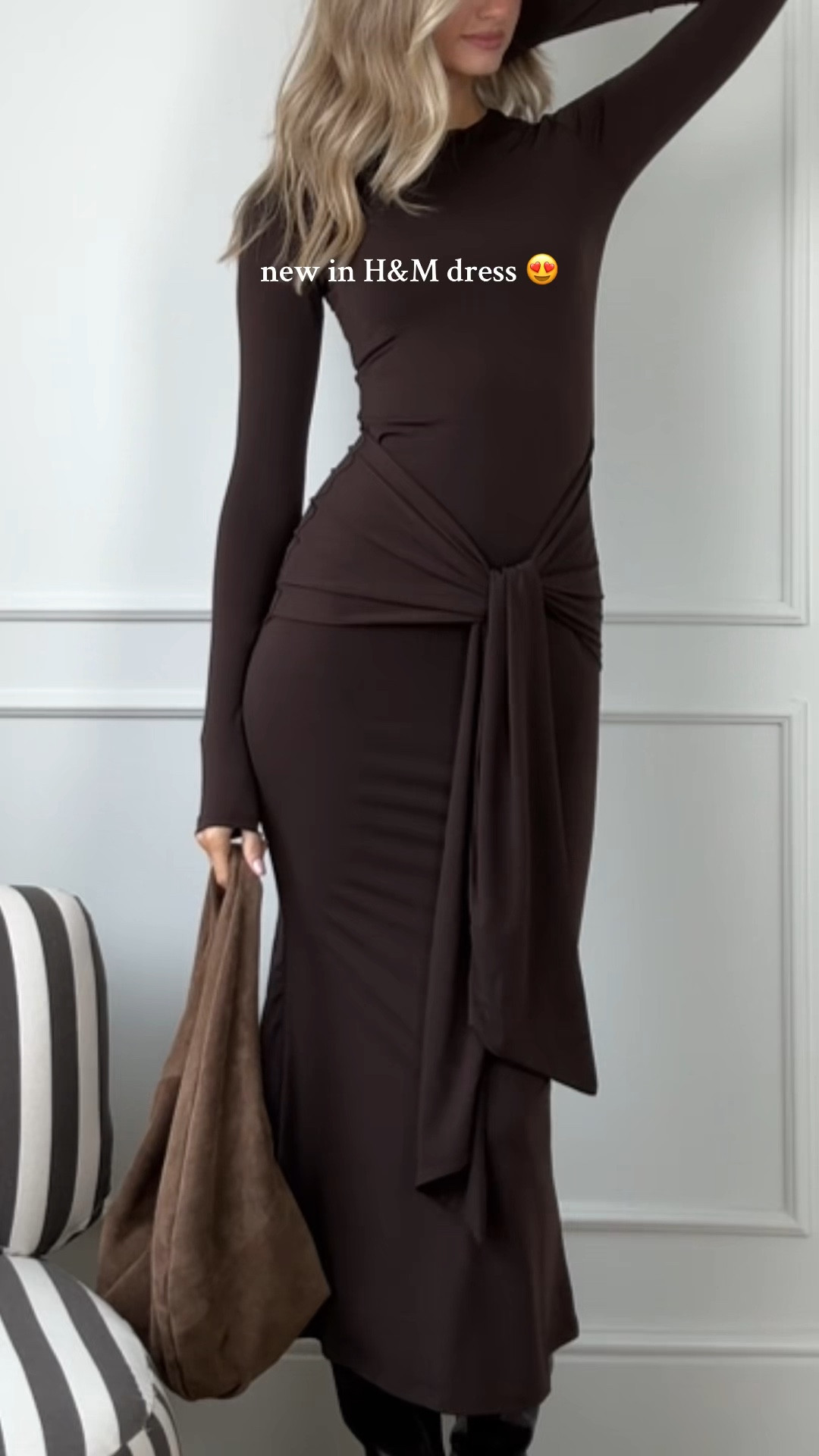 New in at H&M!! Dress currently OOS in brown but have linked the black 🤎