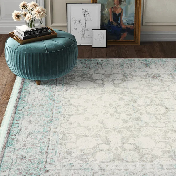 Coeur Oriental Blue Area Rug | Wayfair North America