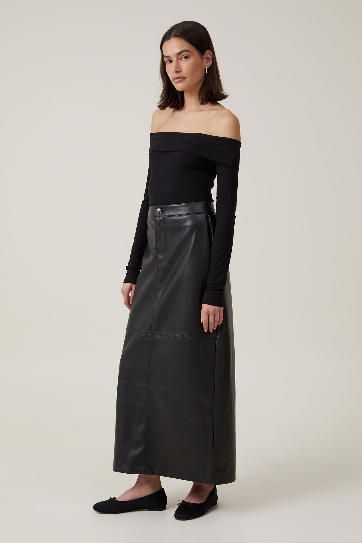 Faux Leather Maxi Skirt | Cotton On (ANZ)