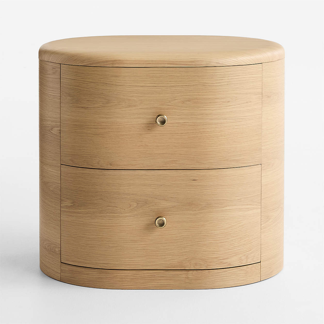 Anneli 24" Natural Oak Wood Charging Nightstand + Reviews | Crate & Barrel | Crate & Barrel